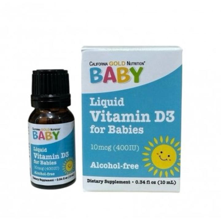 California Gold Nutrition Baby D3 400 IU 10 мл