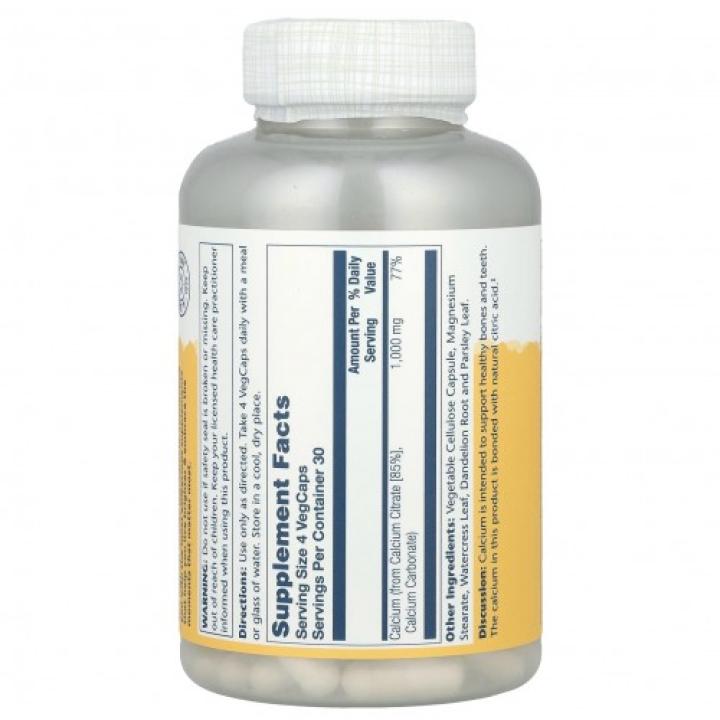 Solaray Calcium Citrate 1000 mg 120 vegcaps