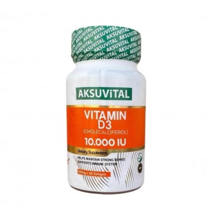 AKSUVITAL Vitamin D3 10,000 IU 60 капсул