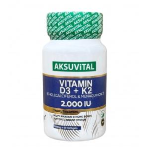 AKSU VITAL vitamin D3+K2 2.000 IU 60 капсул