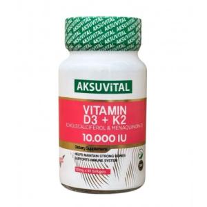 AKSU VITAL vitamin D3+K2 10.000 IU 60 капсул