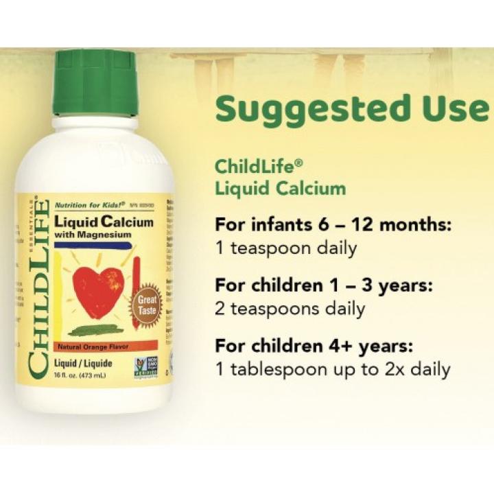 ChildLife Calcium with Magnesium Essentials® Жидкий кальций с магнием 473 мл