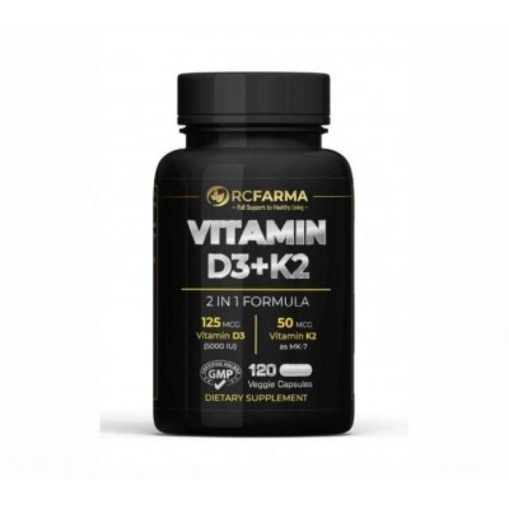 RCFARMA VITAMIN D3+K2 5000 IU 120 капсул