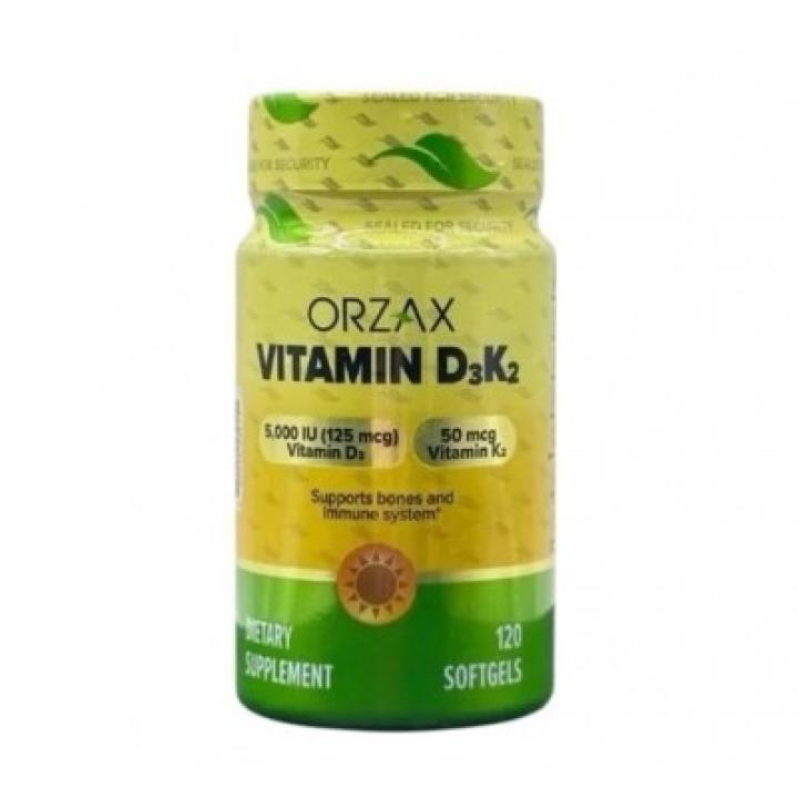 ORZAX Vitamin D3K2 5000 IU 120 Softgels