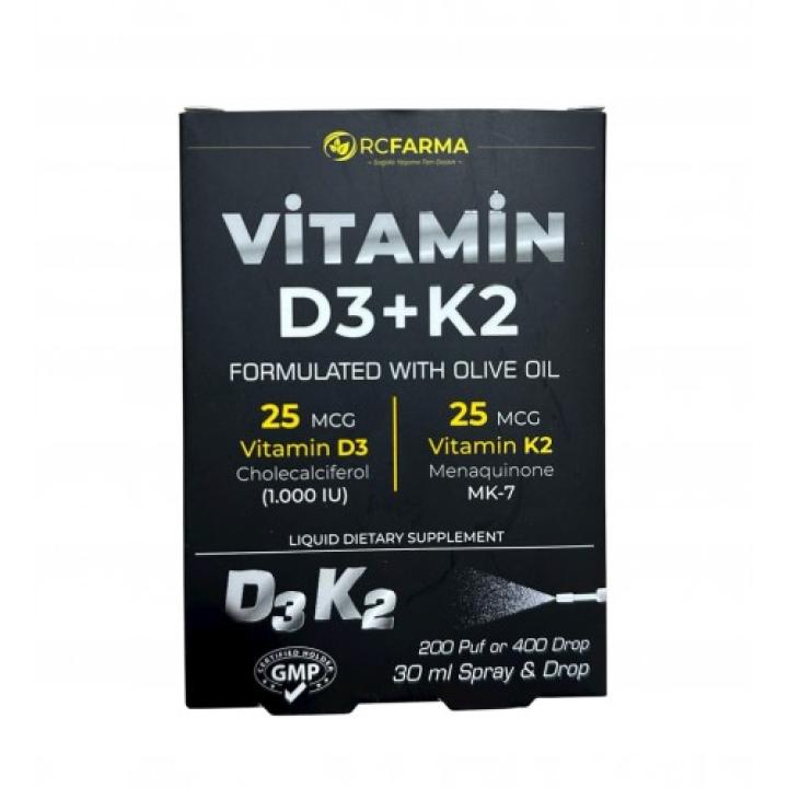RCFARMA D3+K2 (1000 IU) spray & drop 30 ml